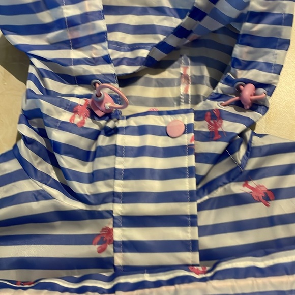Joules Lobster Blue and White Rain Jacket, Size - Picture 15 of 16